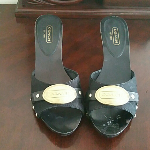 Coach peep toe Clogs