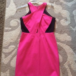 Black and Hot Pink Dress