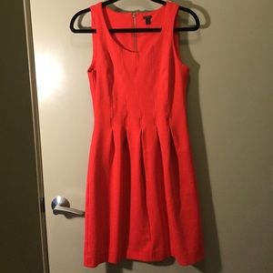 J. Crew Fit and Flare Red Dress