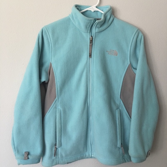 baby blue north face jacket