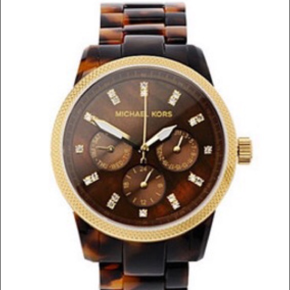 michael kors tortoiseshell watch