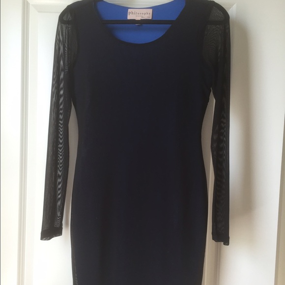 Small Philosophy Sheer Long Sleeve Dress