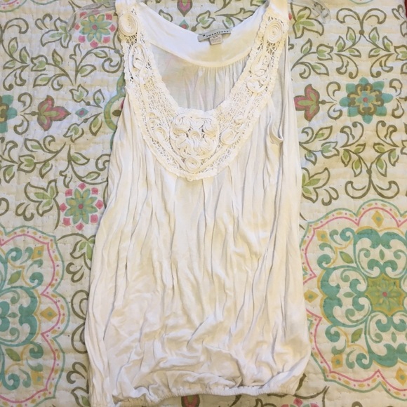 White flowy tank top