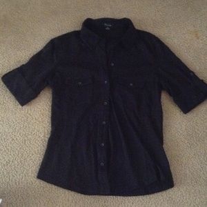 Black button up.