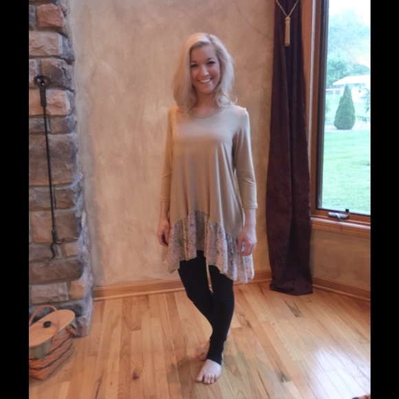 💕HP 7/10💕 Pastels "Chiffon Hem Print Tunic" - Picture 2 of 2