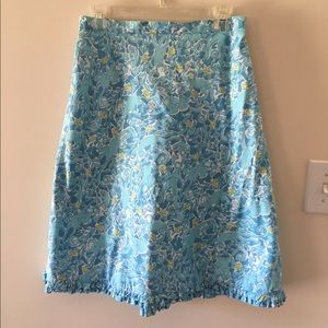 Lilly Pulitzer A-line, ruffle hem skirt