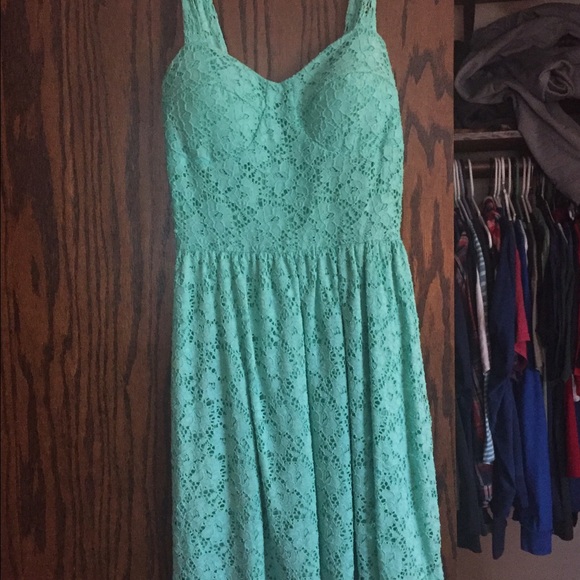 Mint lace dress