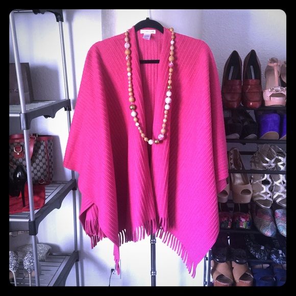 Coldwater Creek Sweaters - ⚡️FINAL DEDUCTION⚡️Warm Pink Poncho