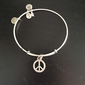 Alex & Ani silver peace sign bracelet