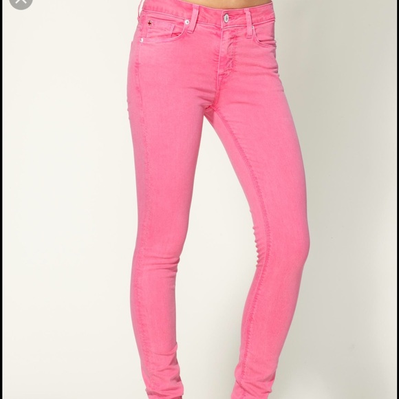 Hudson Mid Rise Nico Jeans in watermelon