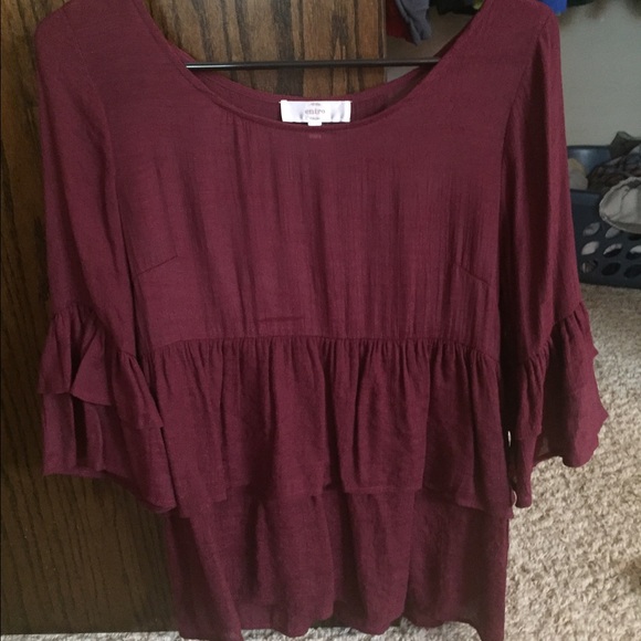 Burgundy top