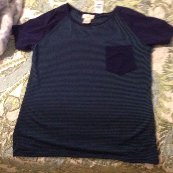NWT green and blue striped wet seal shirt