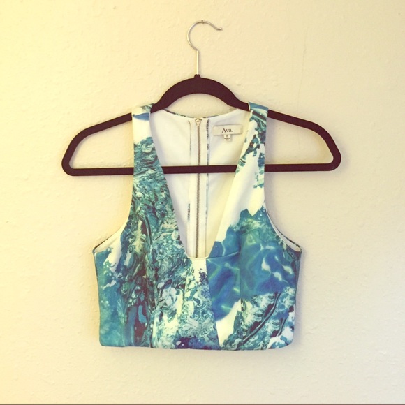 🚫SOLD🚫 Mixed media crop top- worn twice