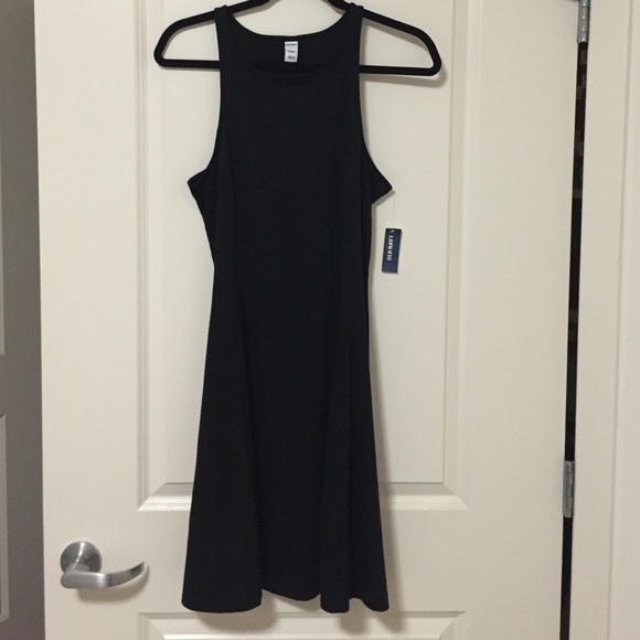 Black Racerback Skater Dress