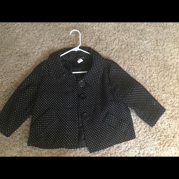 Polka dot pea coat