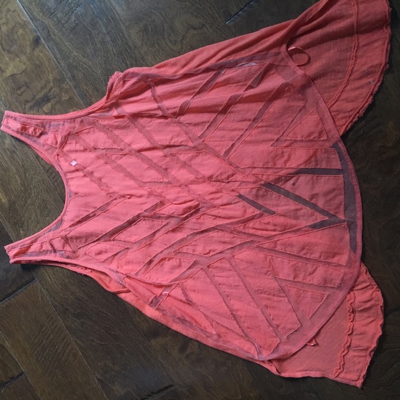 Coral Free People Tank Top