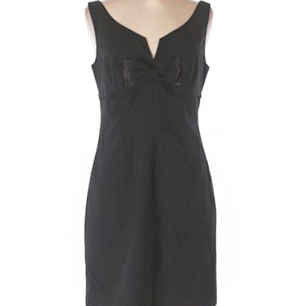 Rebecca Taylor charcoal sheath dress w/ bow detail