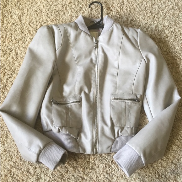 Gray pleather jacket