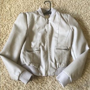 Gray pleather jacket