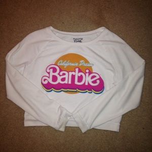 Barbie California dream long sleeve crop top