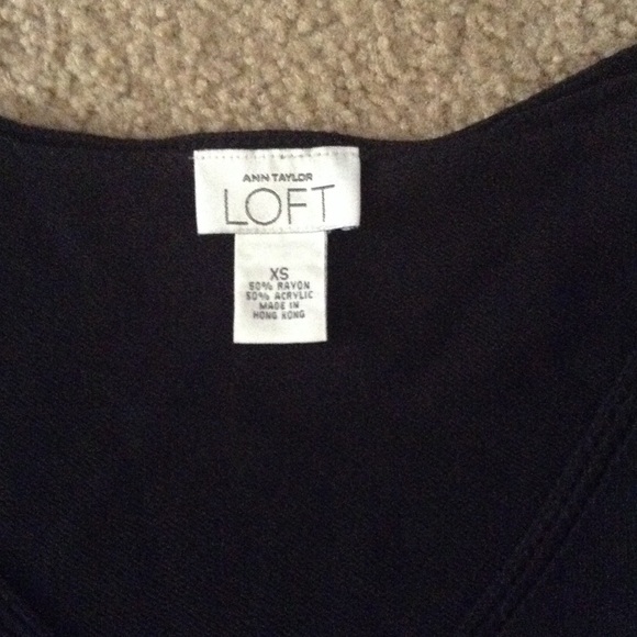 Ann Taylor. Loft. black long sleeve shirt. - Picture 2 of 4