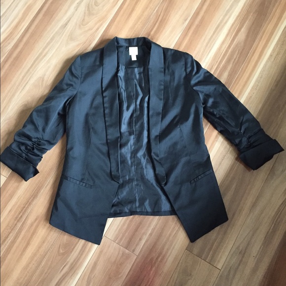 Black satin LC blazer