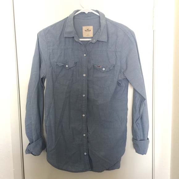 Blue Hollister Button-Down