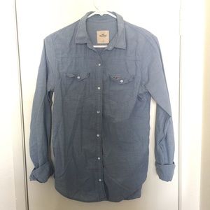 Blue Hollister Button-Down