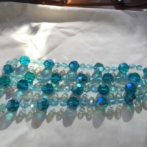 Vintage 35 inch crystal necklace.