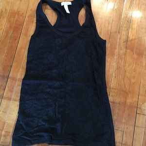 Ambiance apparel black fancy tank size medium lace
