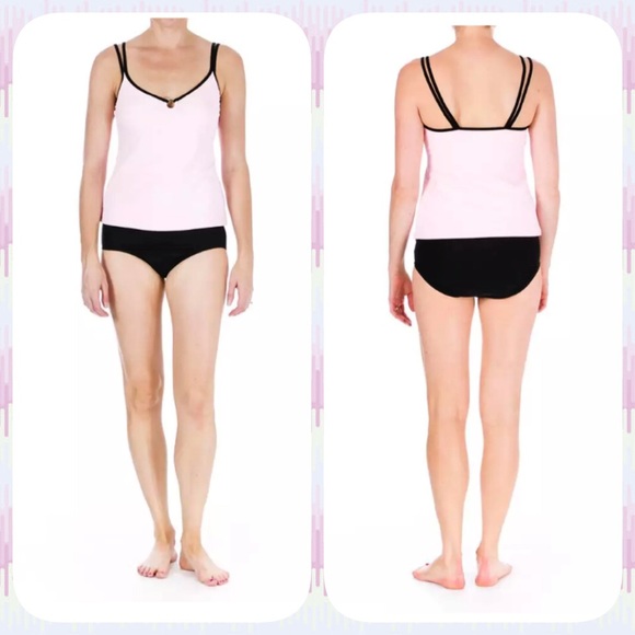 + Light Pink O-Ring Tankini! NEW! - Picture 1 of 5