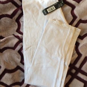 White lace leggings NWT