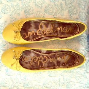 Sam Edelman Felicia in Citron Yellow Snake 6.5