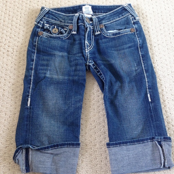 true religion knee length shorts