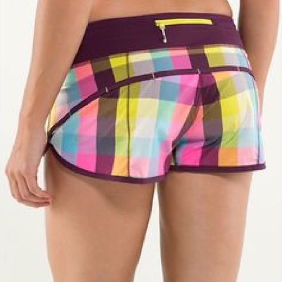 pink checkered shorts