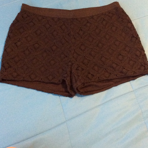 Black lace shorts