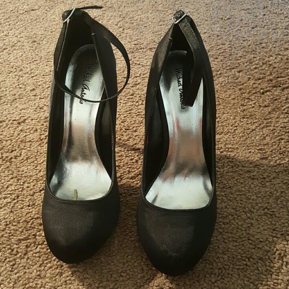 Satin Black Heels