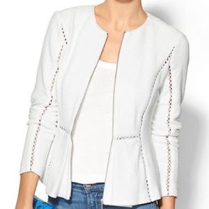 Rebecca Taylor Long Sleeve Inset Jacket-Sea Salt