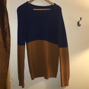 Navy and brown sweater. Worn once.