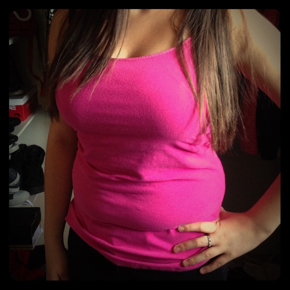 No Boundaries Hot Pink or White Tank Top - Picture 1 of 3