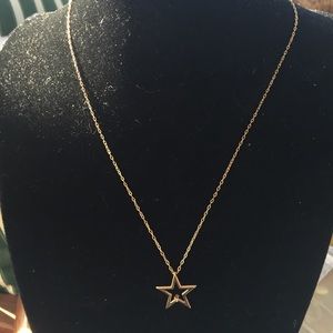 Vintage 12k gf 16 inch star with small diamond