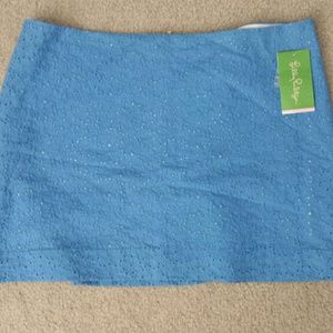 Lilly pulitzer light blue mini skirt