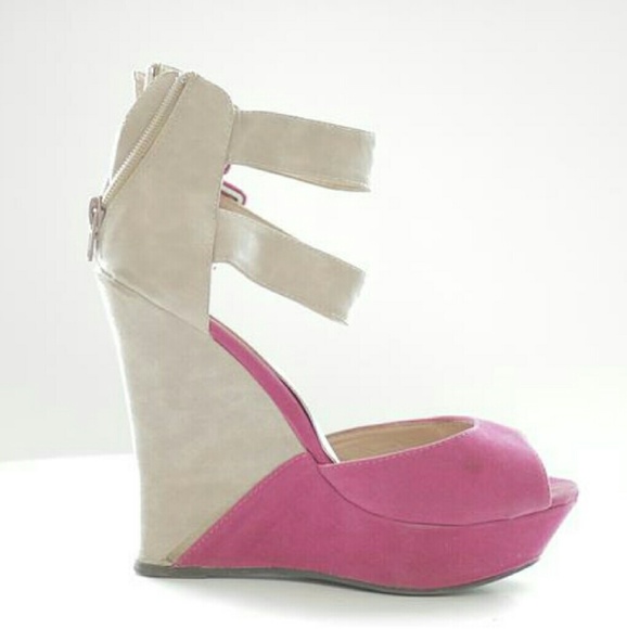 Liliana Platform Peep-Toe Wedges