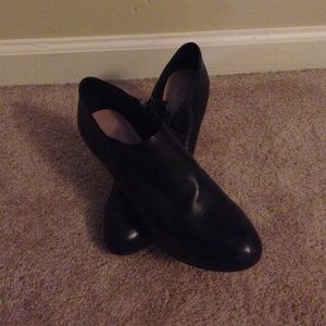 Gently worn black booties