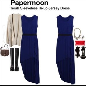 Papermoon Hi-lo jersey dress