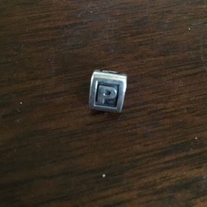 "P" pandora charm