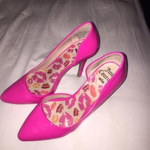 Jessica Simpson hot pink pumps