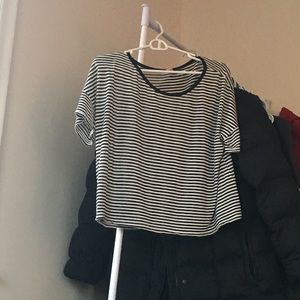 Black and white crop top