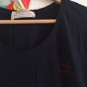 Zara "I hate mondays" slouchy tee