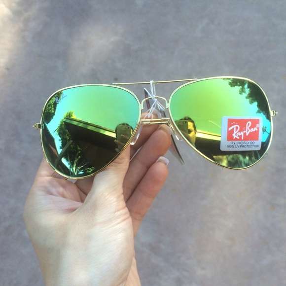 New lime green aviators.